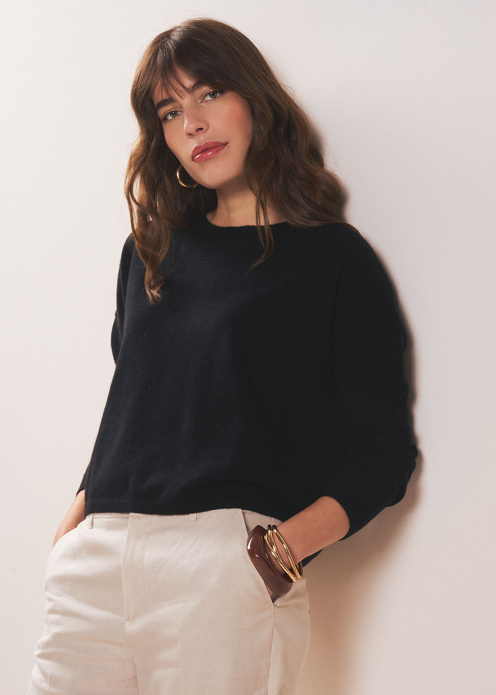 MONA 100% cashmere boat-neck jumper - 1 - Sud Express - Sud Express