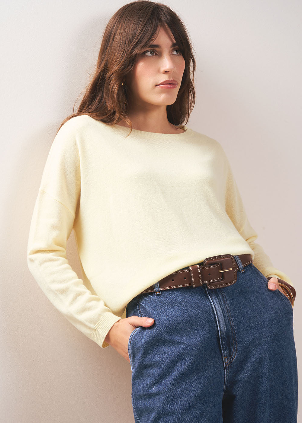 MONA 100% cashmere boat-neck jumper - 1 - Sud Express - Sud Express