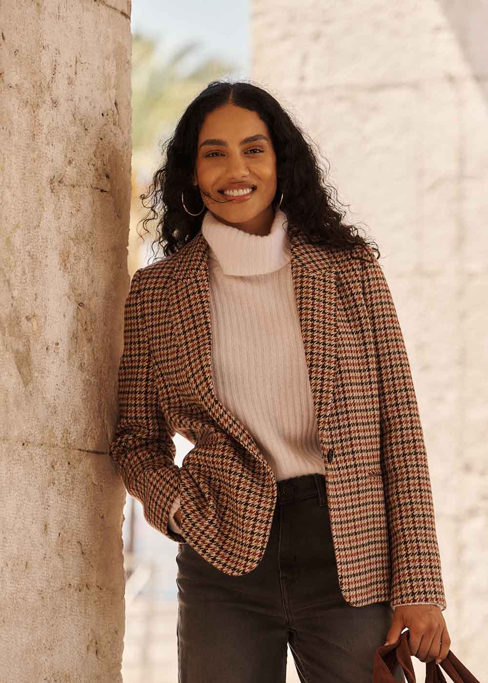 VIRGINA Checked waist jacket - 1 - Sud Express - Sud Express