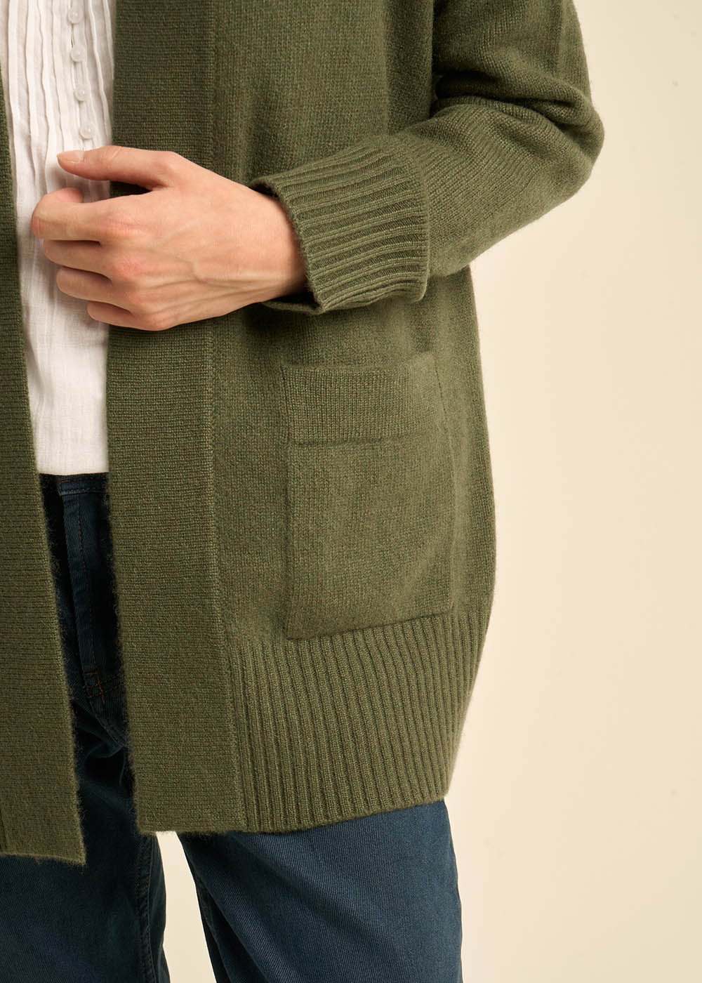 GERICO Mid-length cardigan with patch pockets - 2 - Sud Express - Sud Express