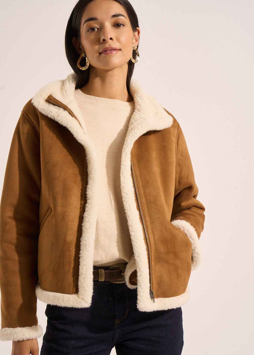 MARTINA Faux fur jacket - 2 - Sud Express - Sud Express