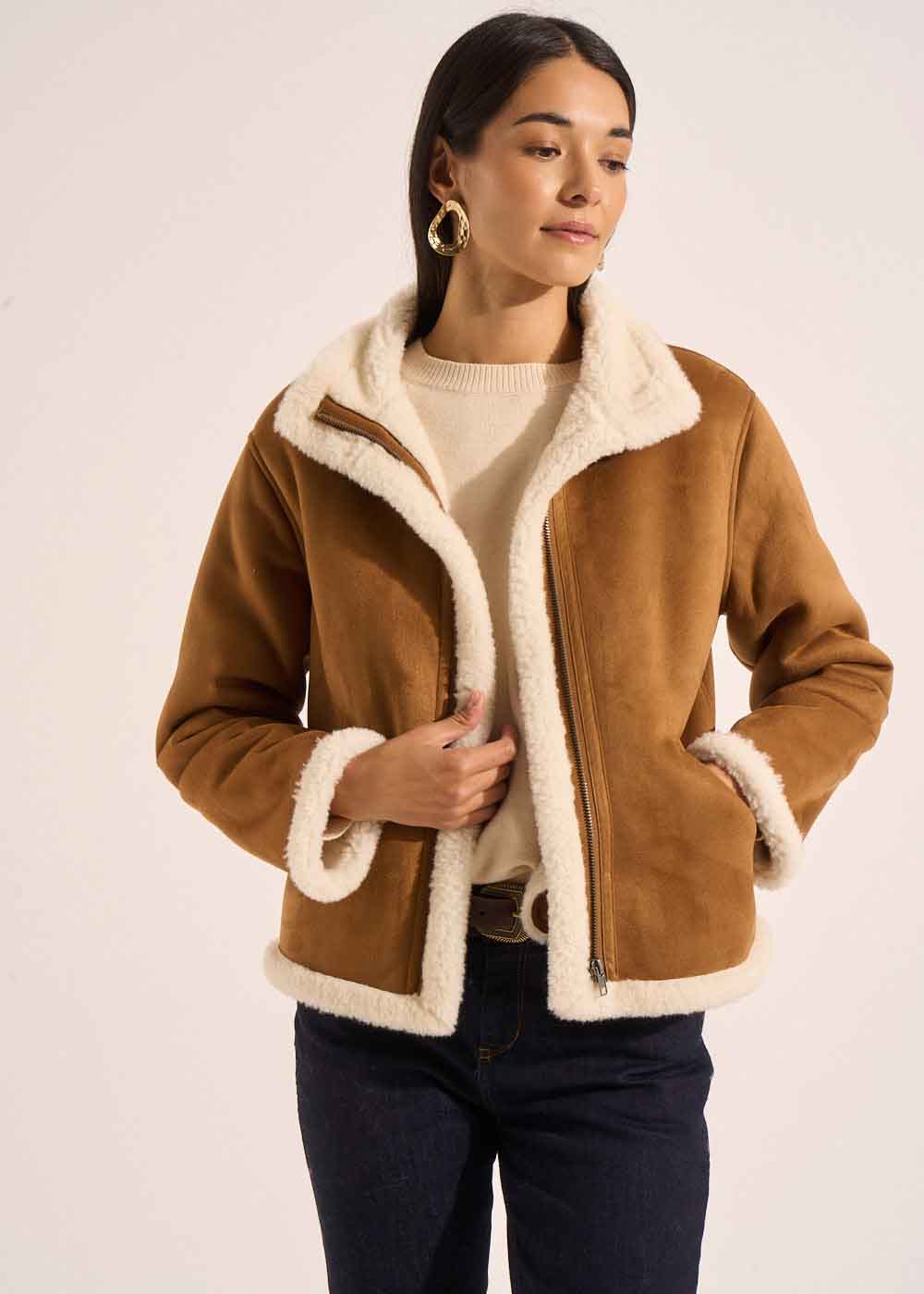 MARTINA Faux fur jacket - 4 - Sud Express - Sud Express