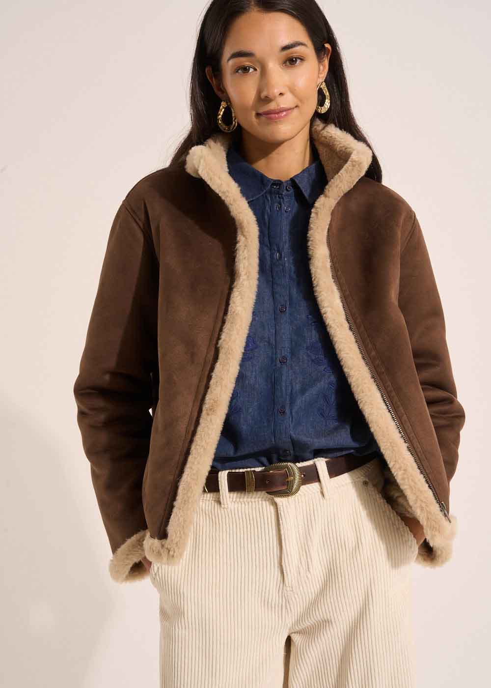 MARTINA Faux fur jacket - 1 - Sud Express - Sud Express