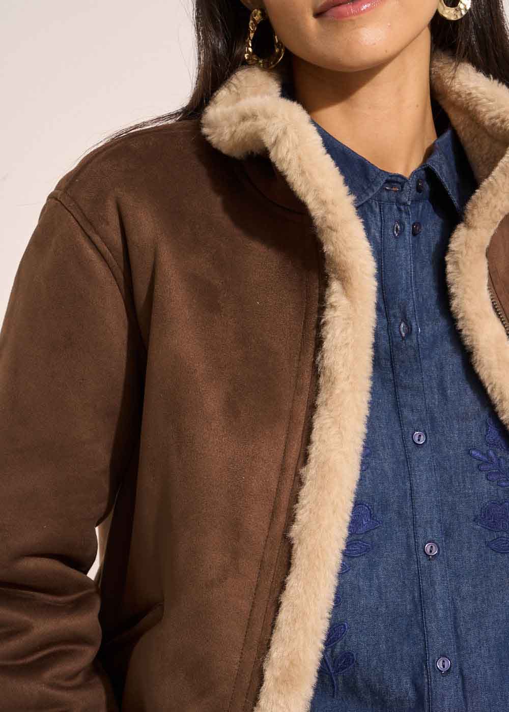 MARTINA Faux fur jacket - 2 - Sud Express - Sud Express