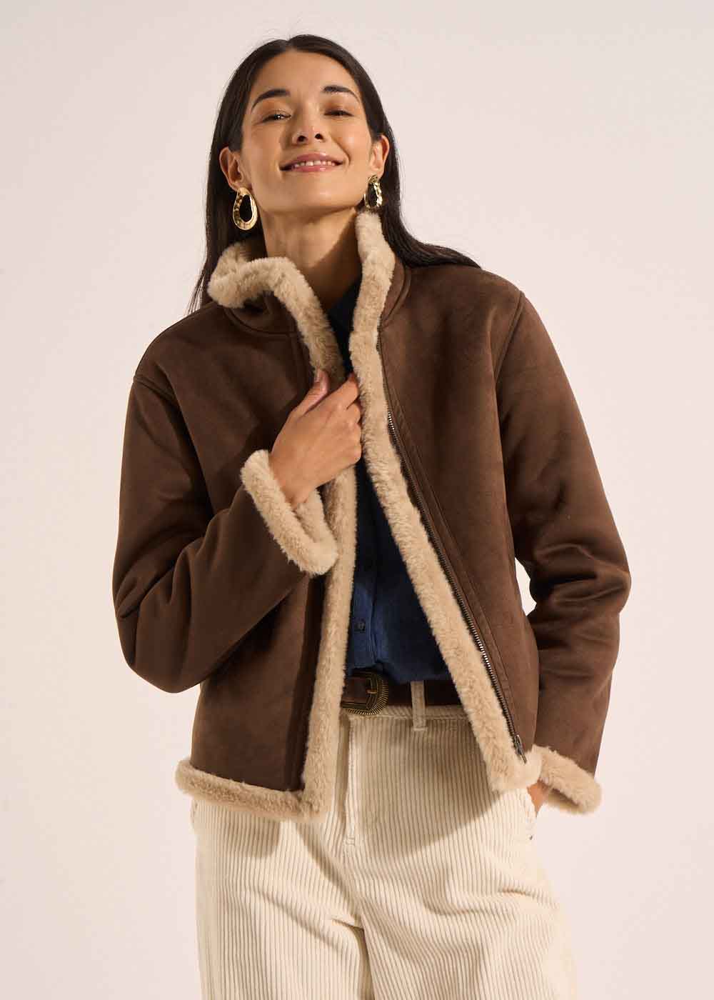 Faux fur jacket - Sud Express - 5 - Sud Express
