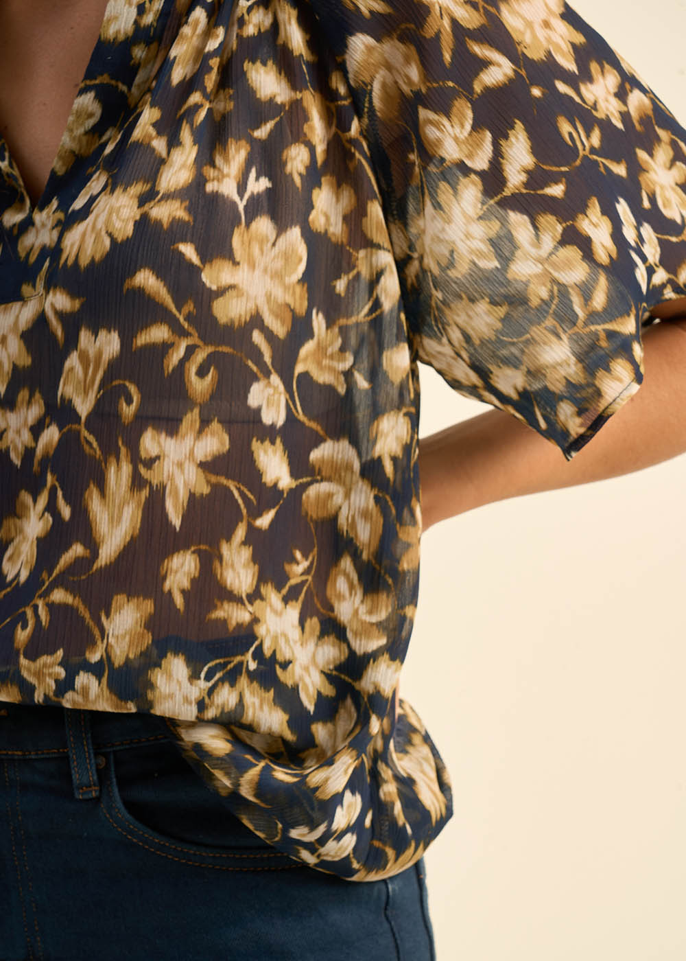 TOSILIE Printed short-sleeved blouse - 4 - Sud Express - Sud Express