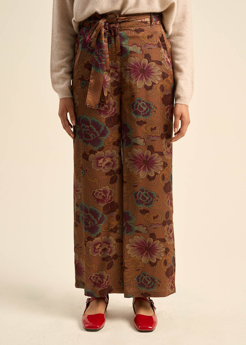 Printed high-waisted pants - Sud Express - 5 - Sud Express