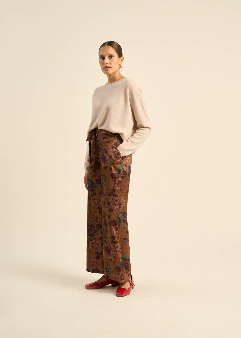 Printed high-waisted pants - Sud Express - 6 - Sud Express