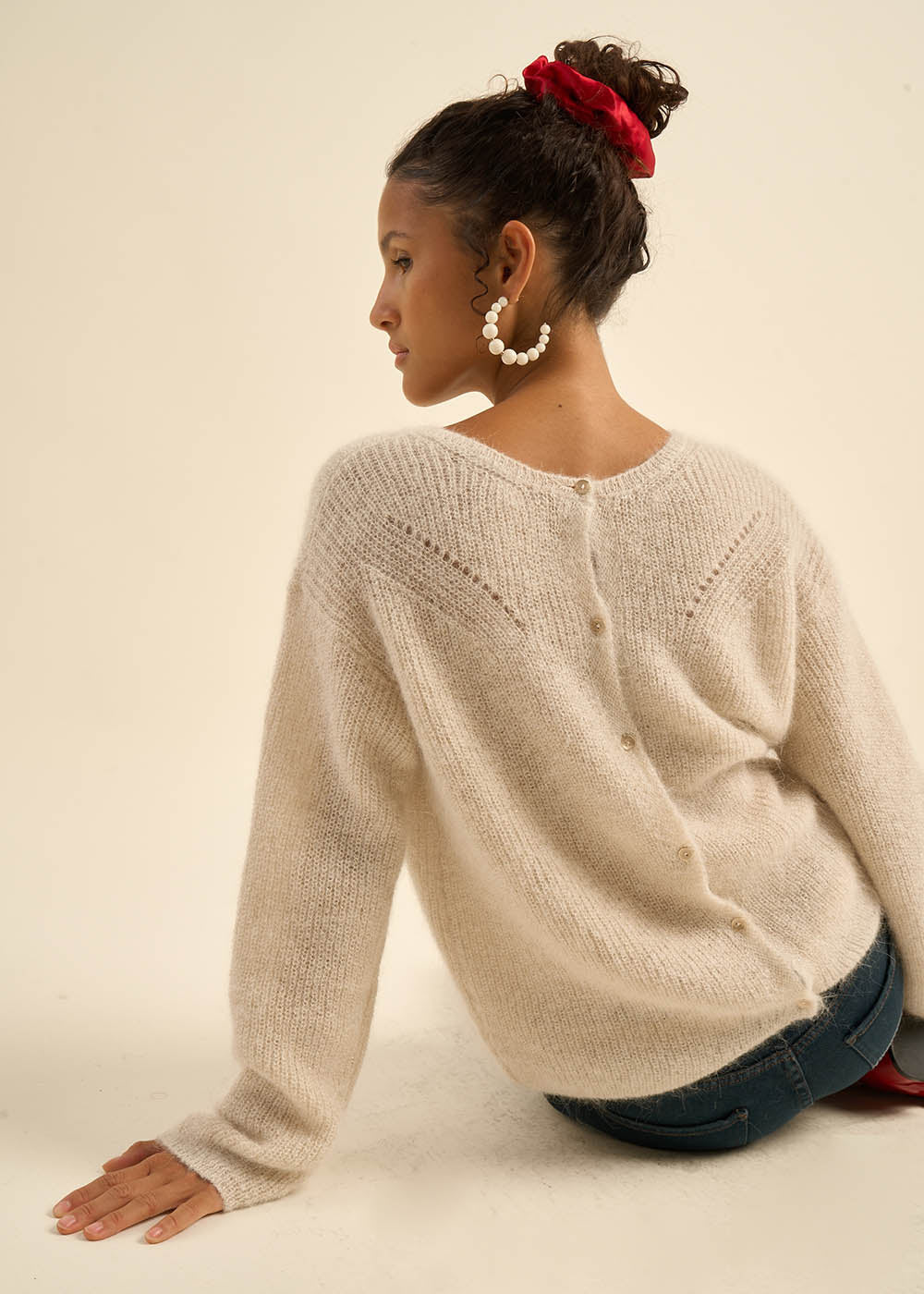 Round-neck cardigan - Sud Express - 2 - Sud Express