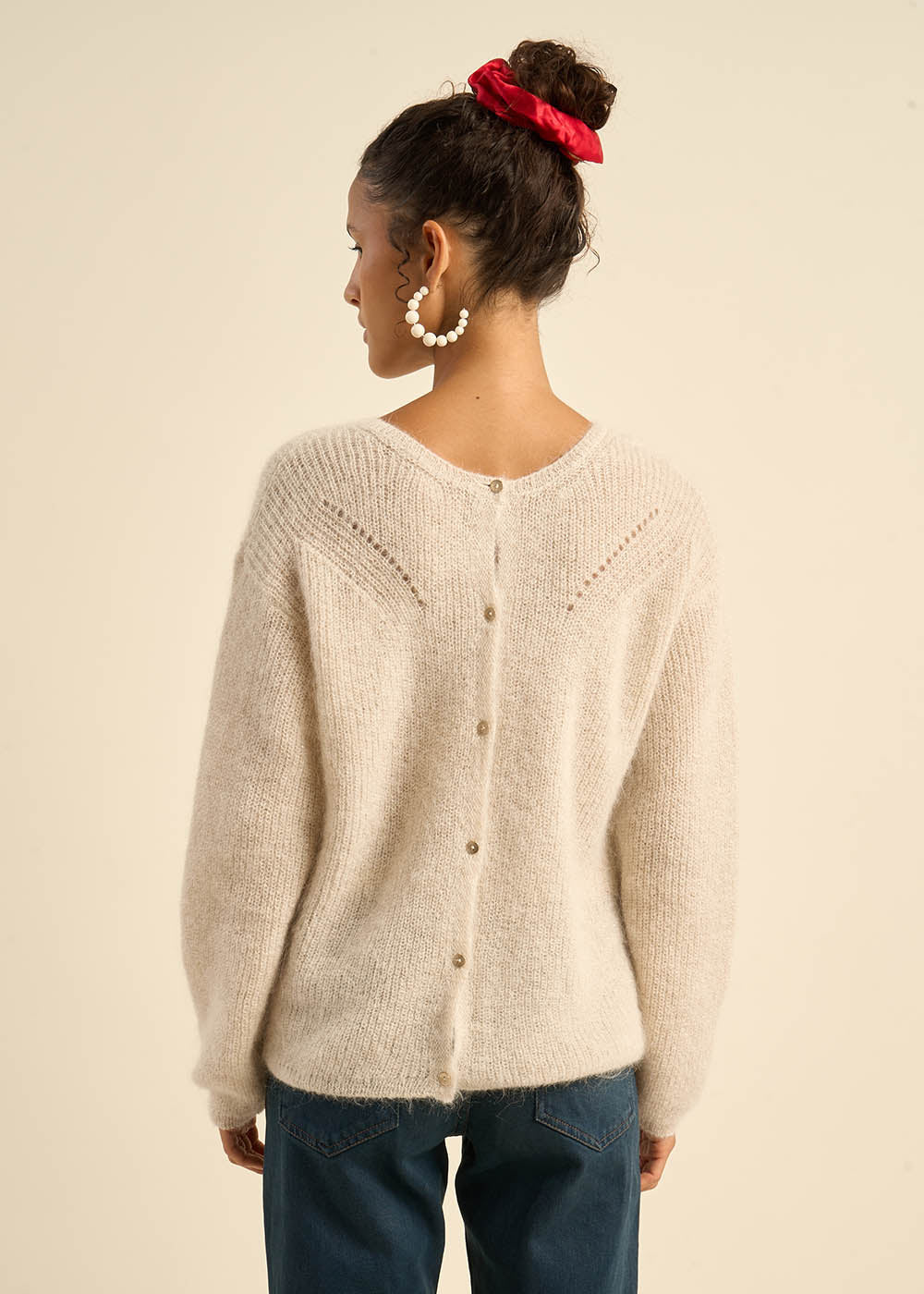 Round-neck cardigan - Sud Express - 3 - Sud Express