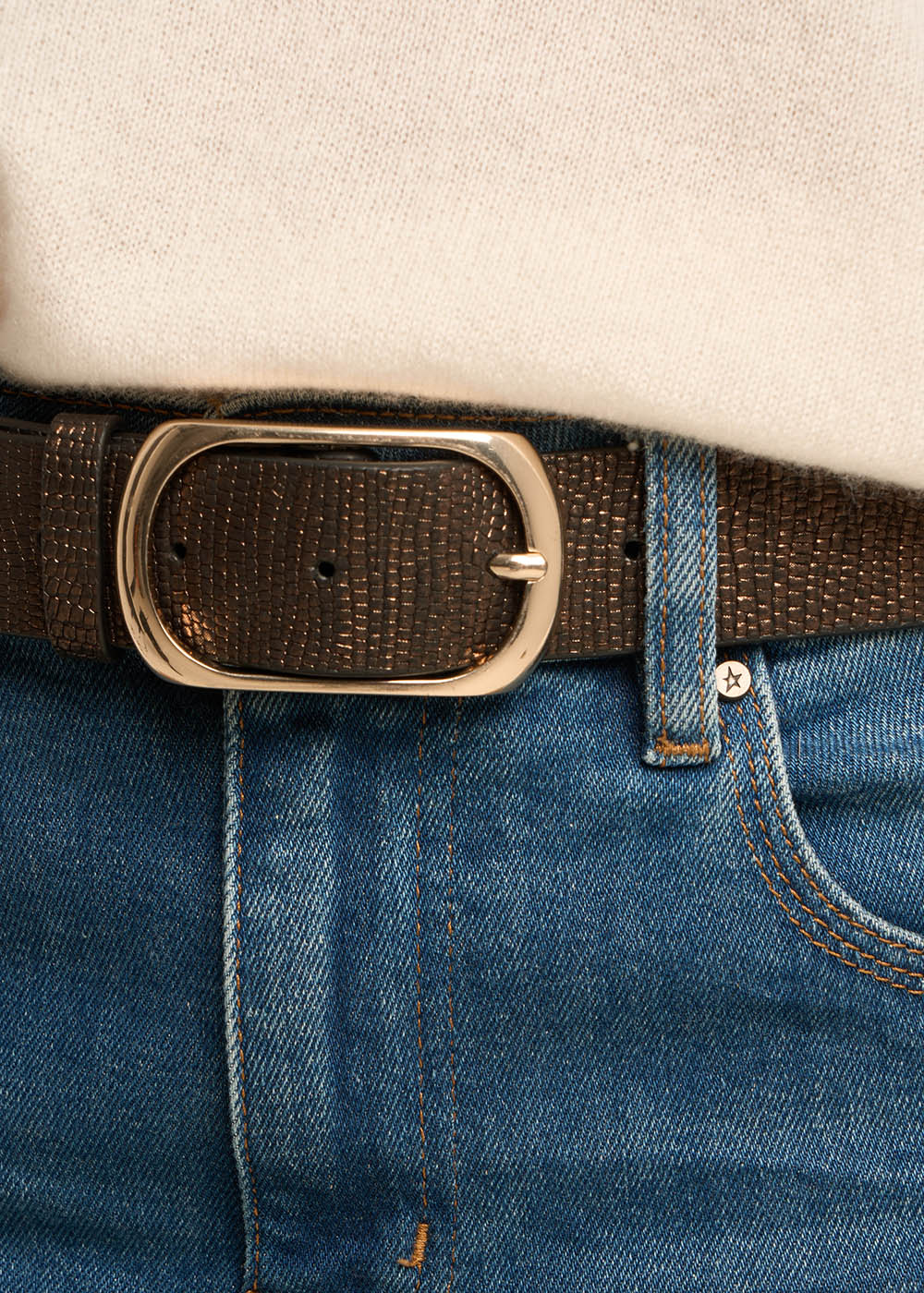 CREPIS Iridescent leather belt - 2 - Sud Express - Sud Express