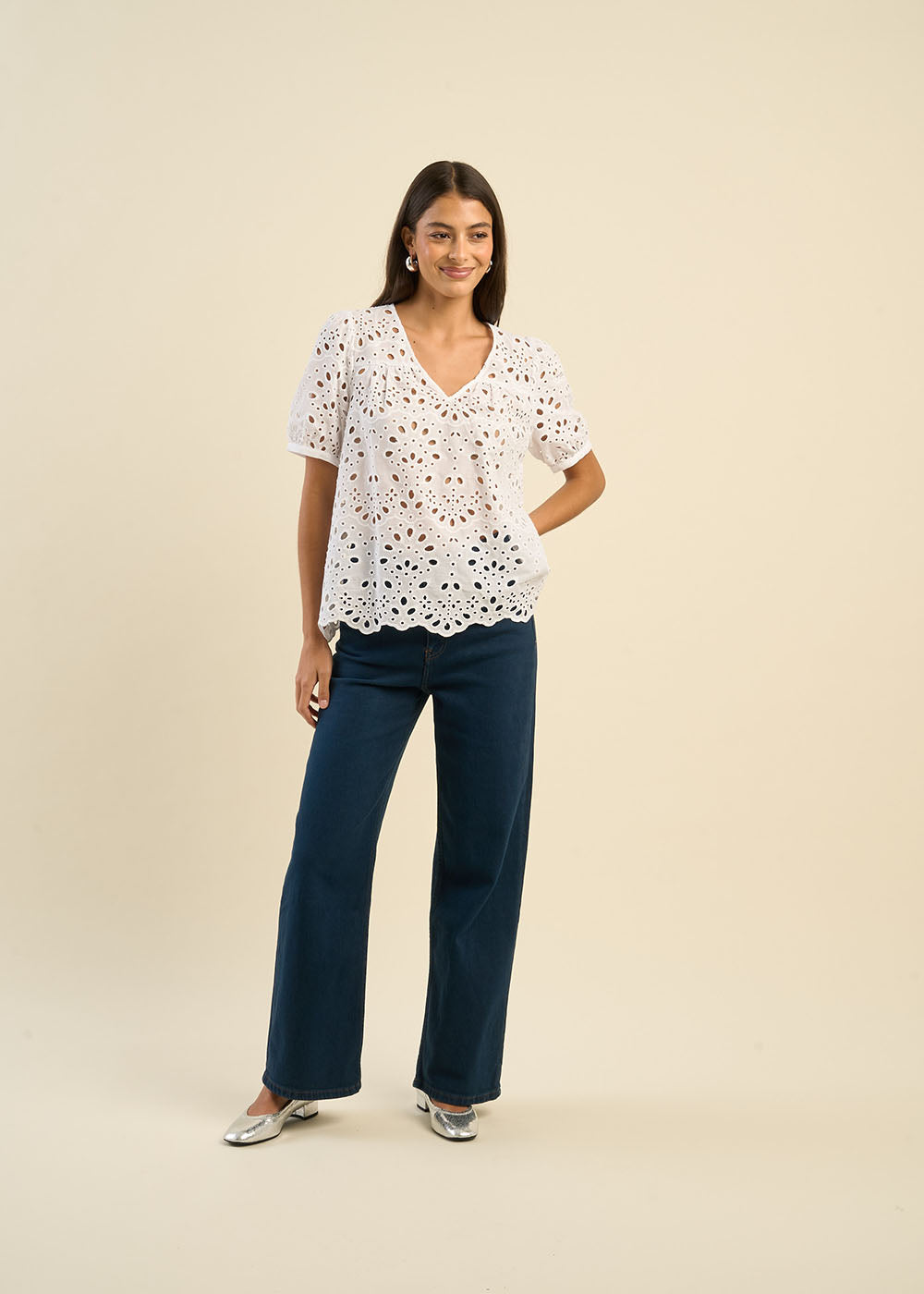 CARLA High-waisted wide-leg jeans - 2 - Sud Express - Sud Express