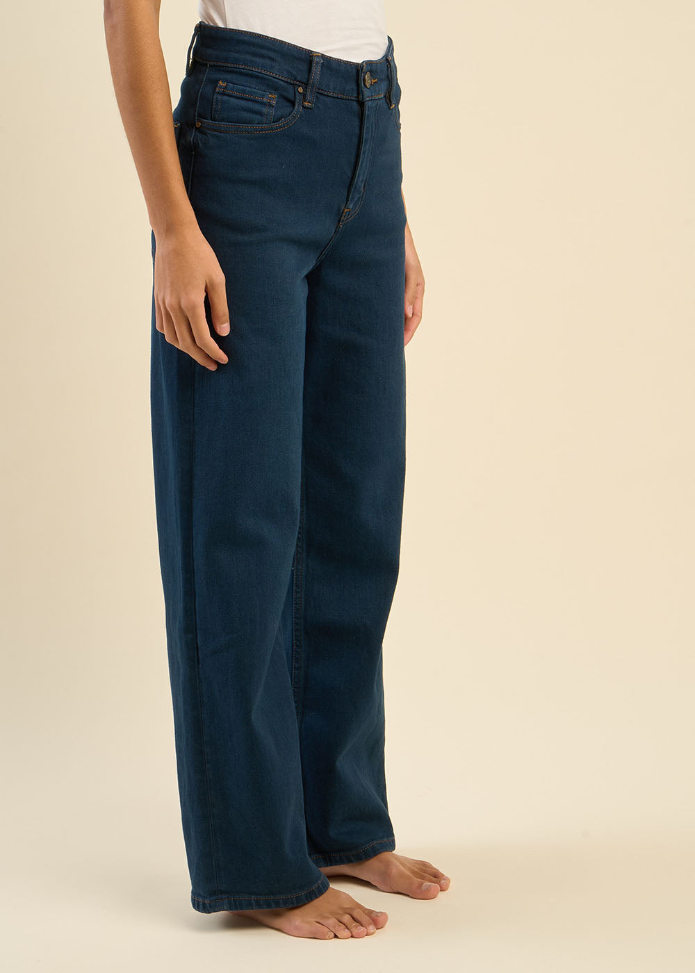 High-waisted wide-leg jeans - Sud Express - 6 - Sud Express