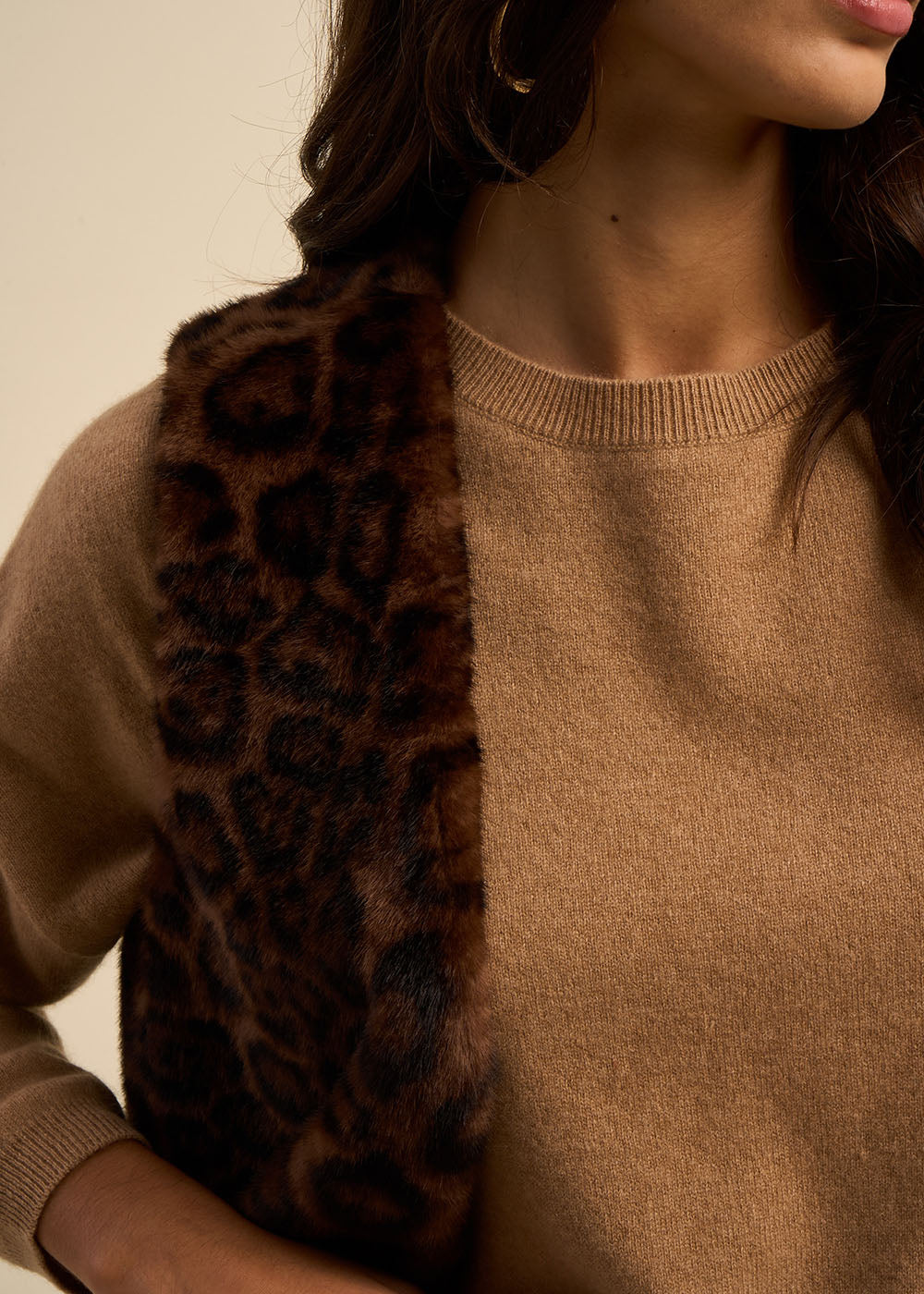 GERYS Sleeveless faux fur cardigan - 2 - Sud Express - Sud Express