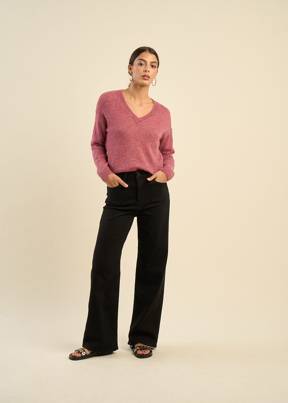 CARLA High-waisted wide-leg jeans - 1 - Sud Express - Sud Express