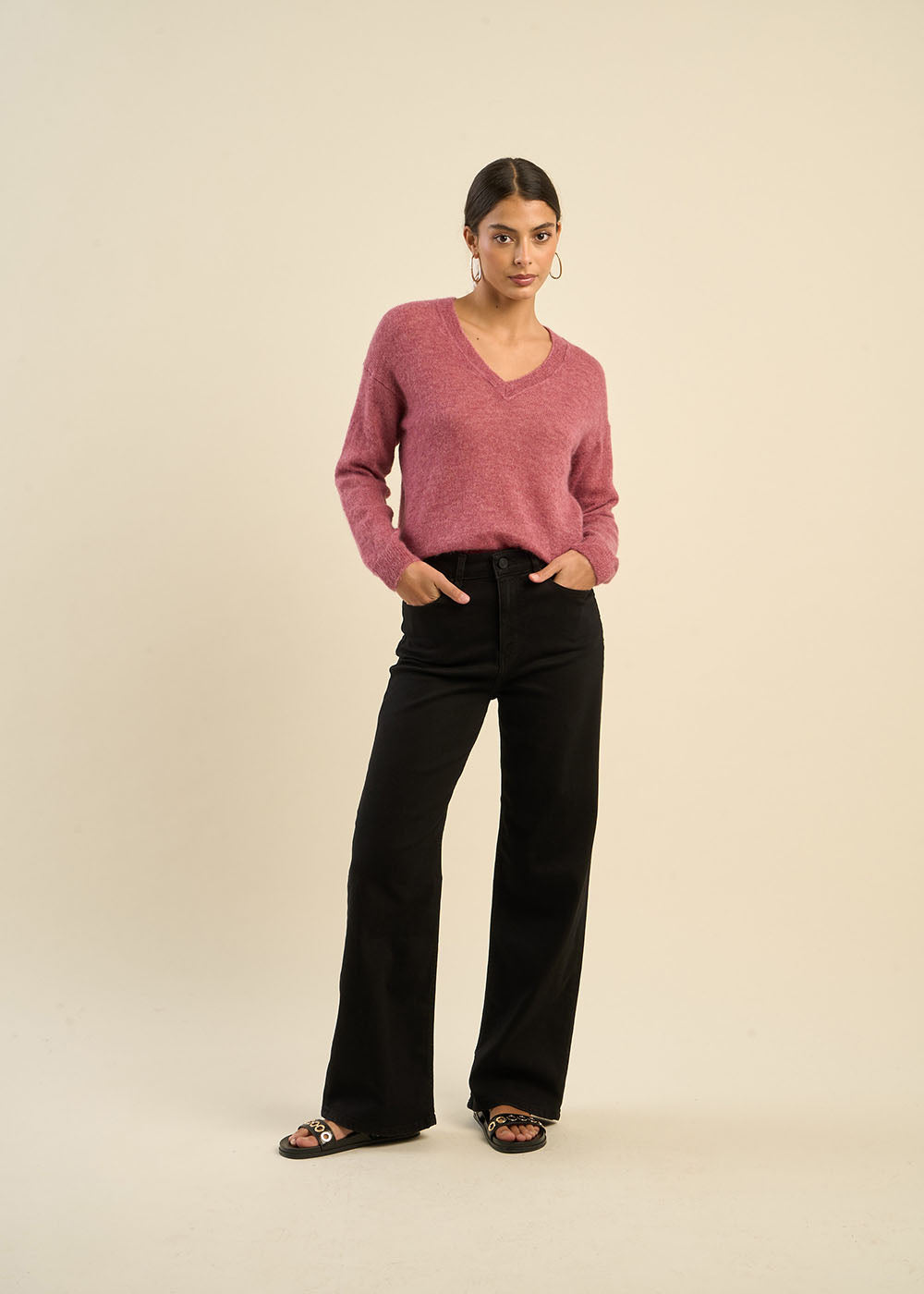 CARLA High-waisted wide-leg jeans - 2 - Sud Express - Sud Express