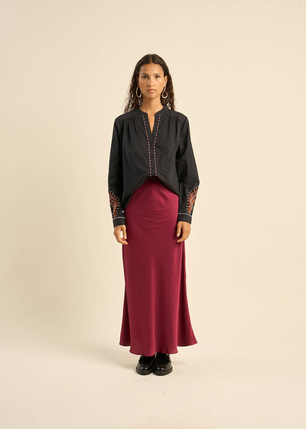 JACHIBI Satin skirt - 1 - Sud Express - Sud Express