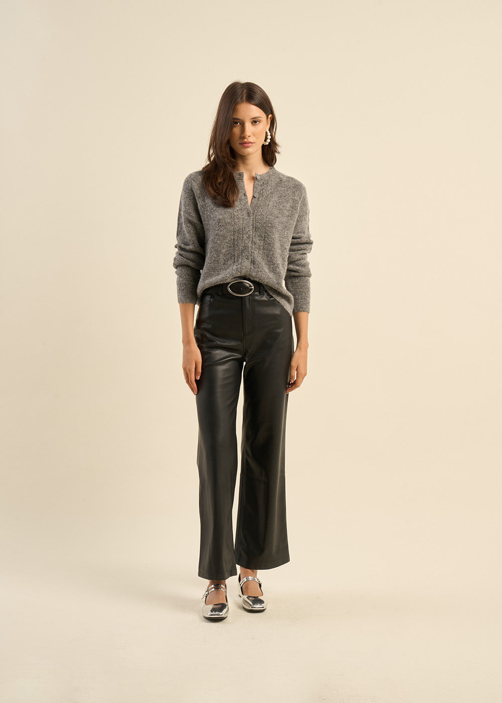 CARMELA Wide-leg high-waisted trousers - 1 - Sud Express - Sud Express