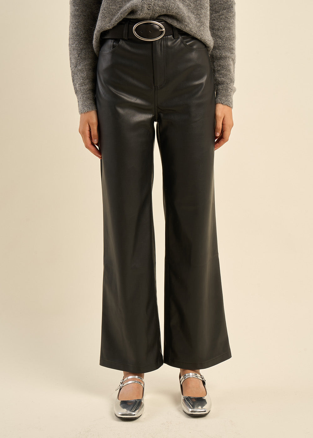 Wide-leg high-waisted trousers - Sud Express - 5 - Sud Express