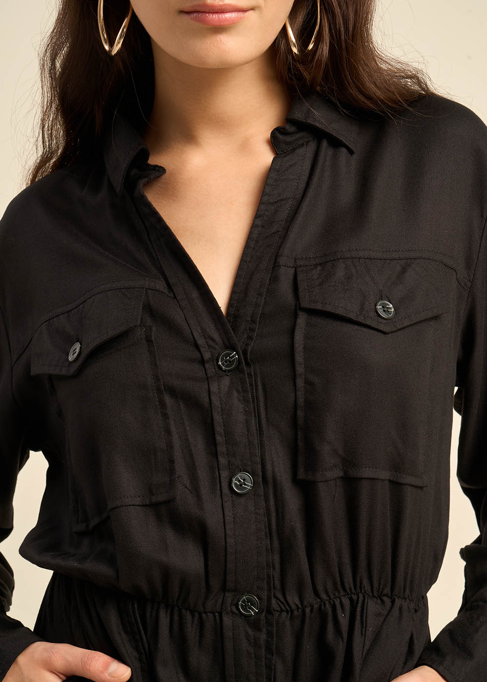 ROKAWI Long-sleeved shirt dress - 4 - Sud Express - Sud Express