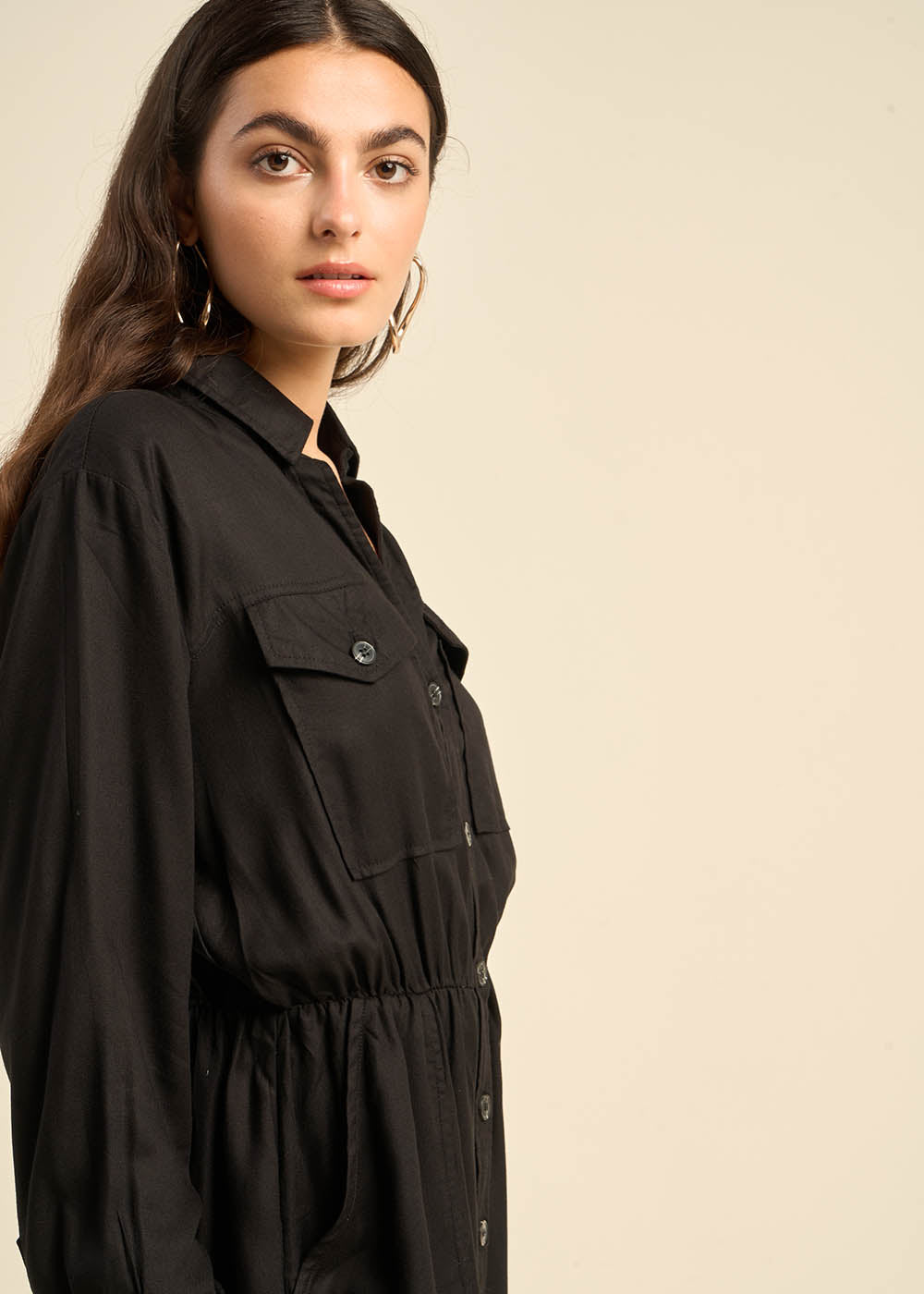 Long-sleeved shirt dress - Sud Express - 5 - Sud Express