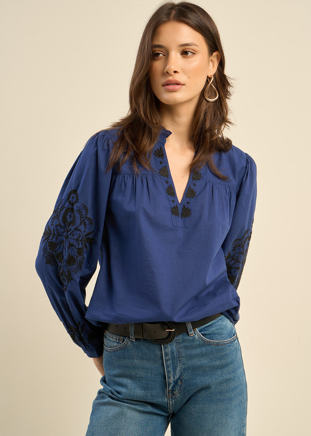 TEFITIS Embroidered cotton voile blouse - 2 - Sud Express - Sud Express