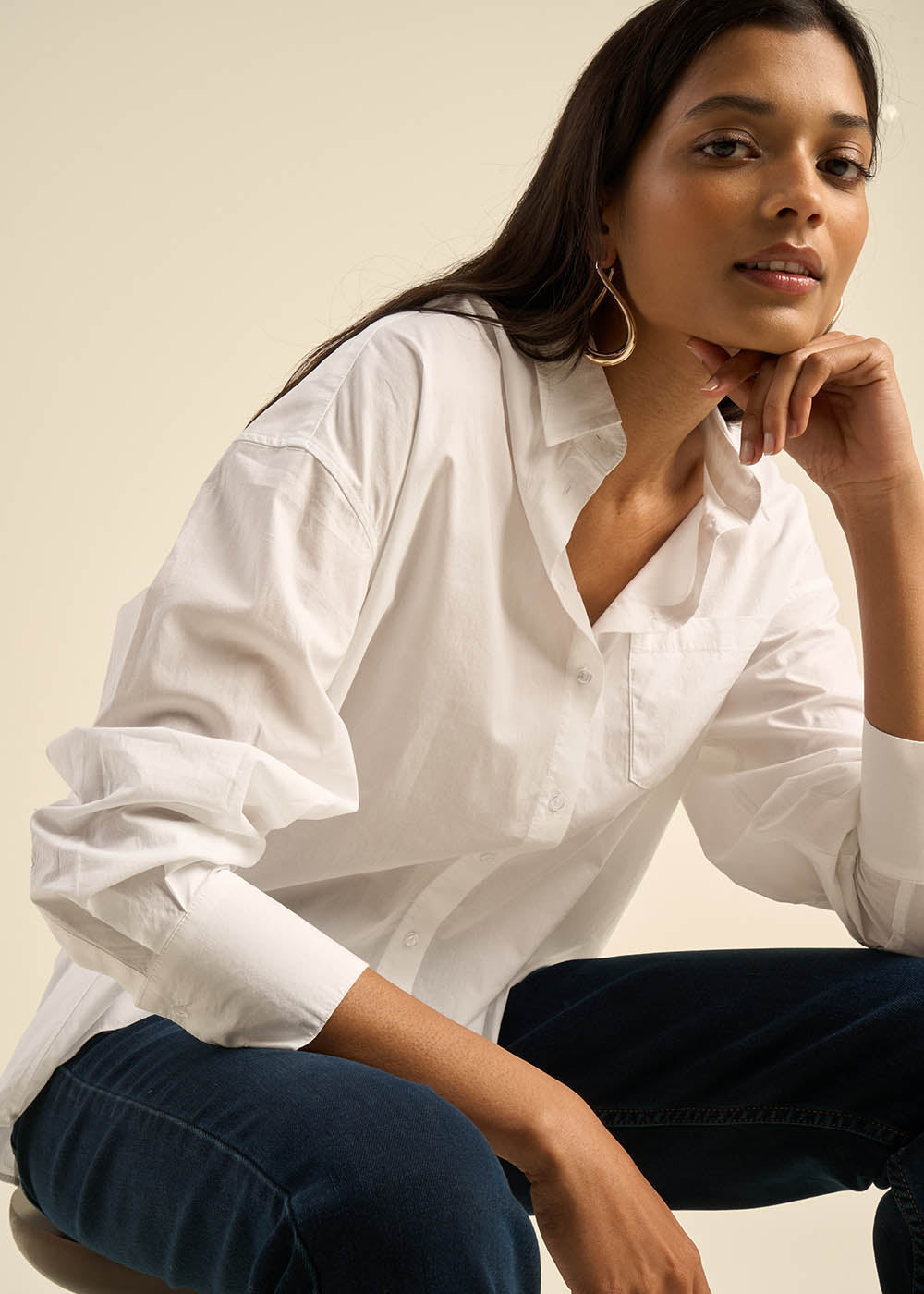 CELISE Loose cotton shirt - 1 - Sud Express - Sud Express