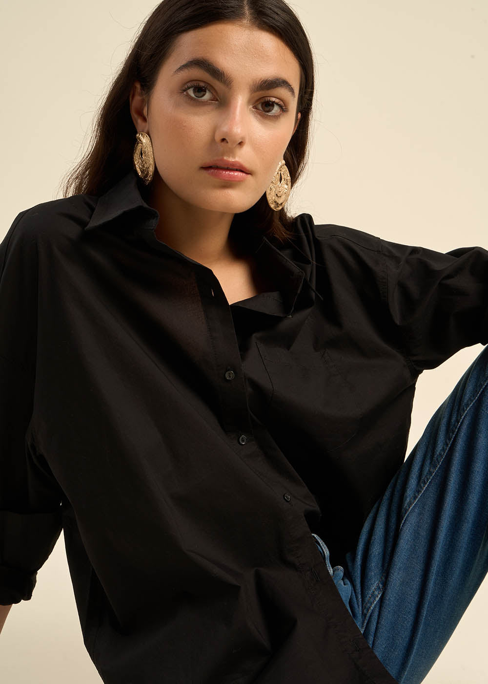 CELISE Loose cotton shirt - 2 - Sud Express - Sud Express