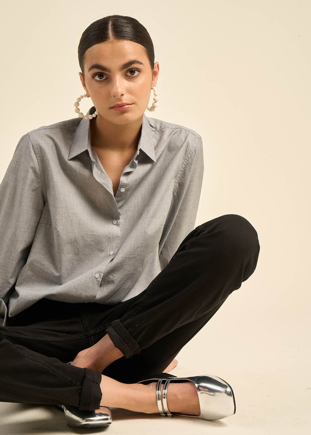 CORDOULA Long-sleeved slim-fit shirt - 1 - Sud Express - Sud Express