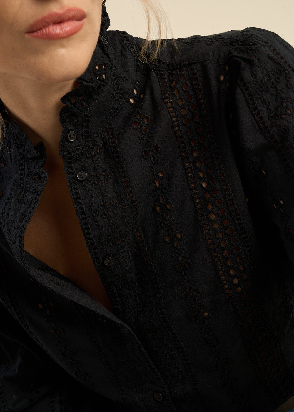 CALEMA Blouse with english embroidery - 2 - Sud Express - Sud Express