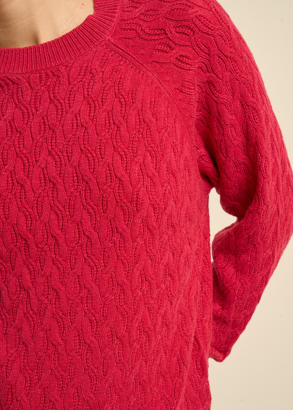 MARLAN Sweater with boat neck and fancy knit - 2 - Sud Express - Sud Express