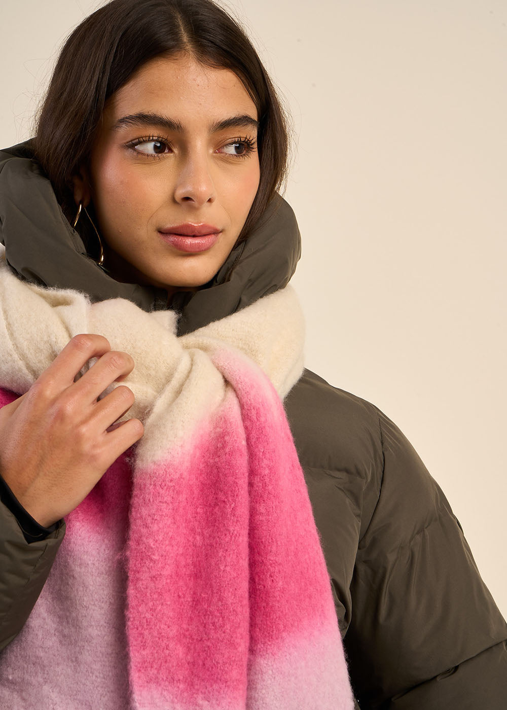 ELONIE Fringed deep dye scarf - 2 - Sud Express - Sud Express