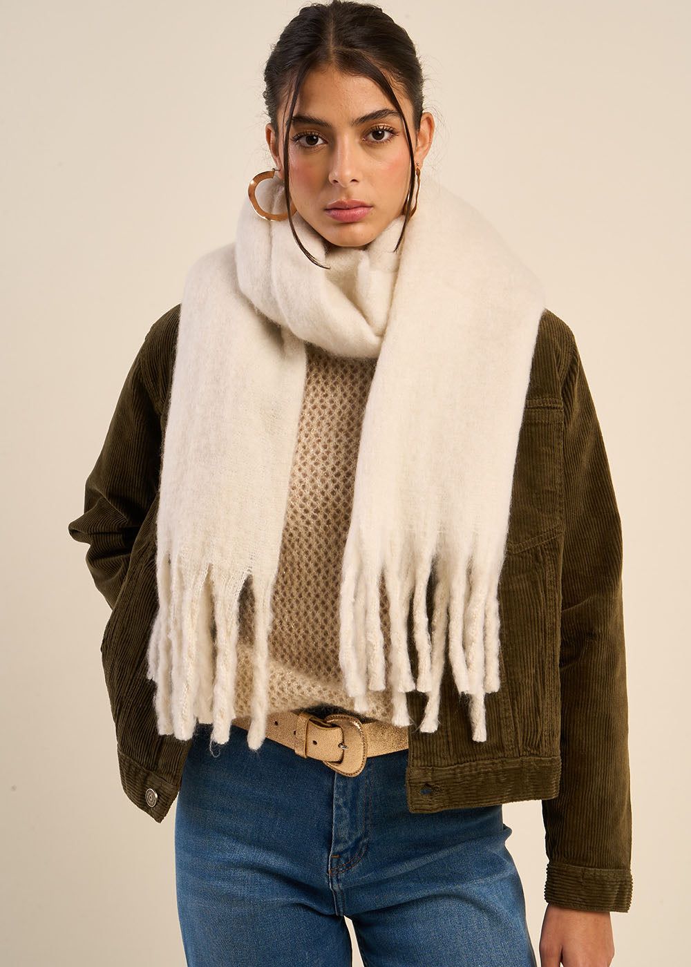 ELAINE Fringed scarf - 2 - Sud Express - Sud Express