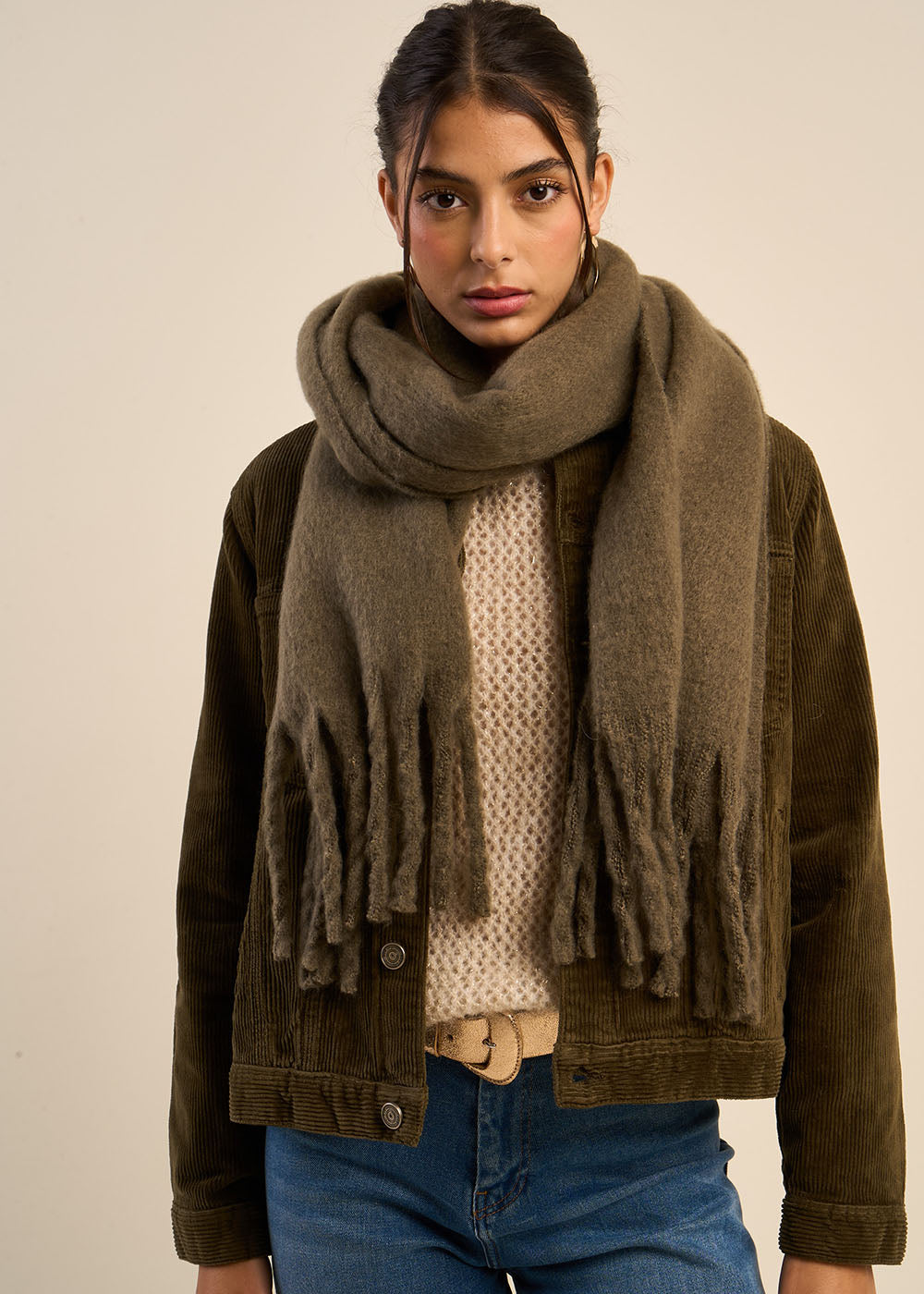 ELAINE Fringed scarf - 2 - Sud Express - Sud Express