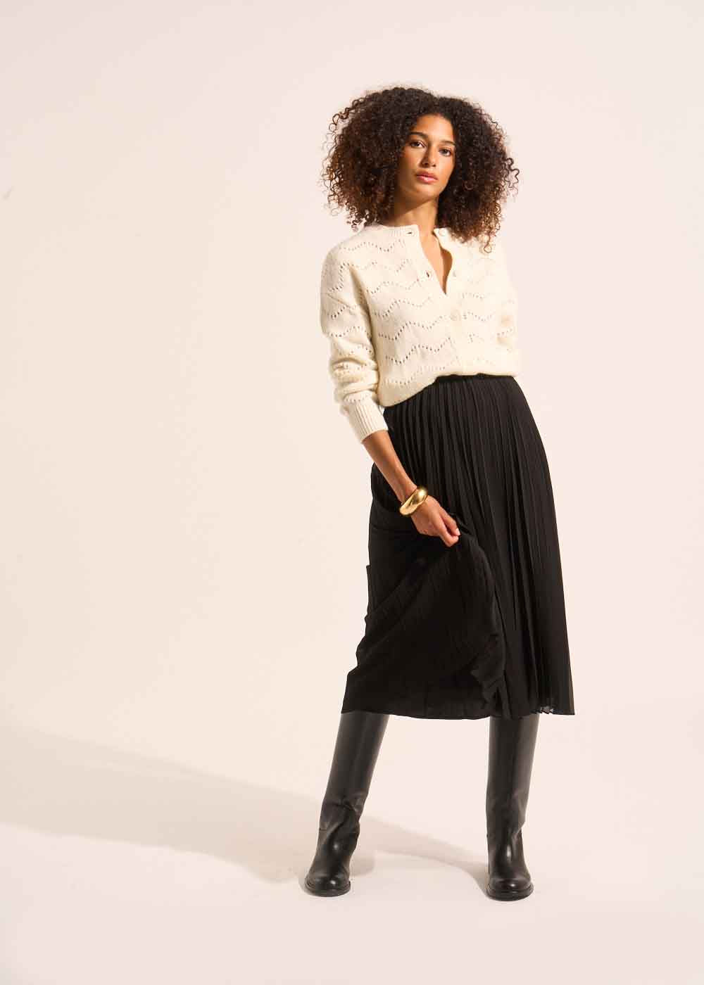 JASMA Long pleated skirt - 1 - Sud Express - Sud Express