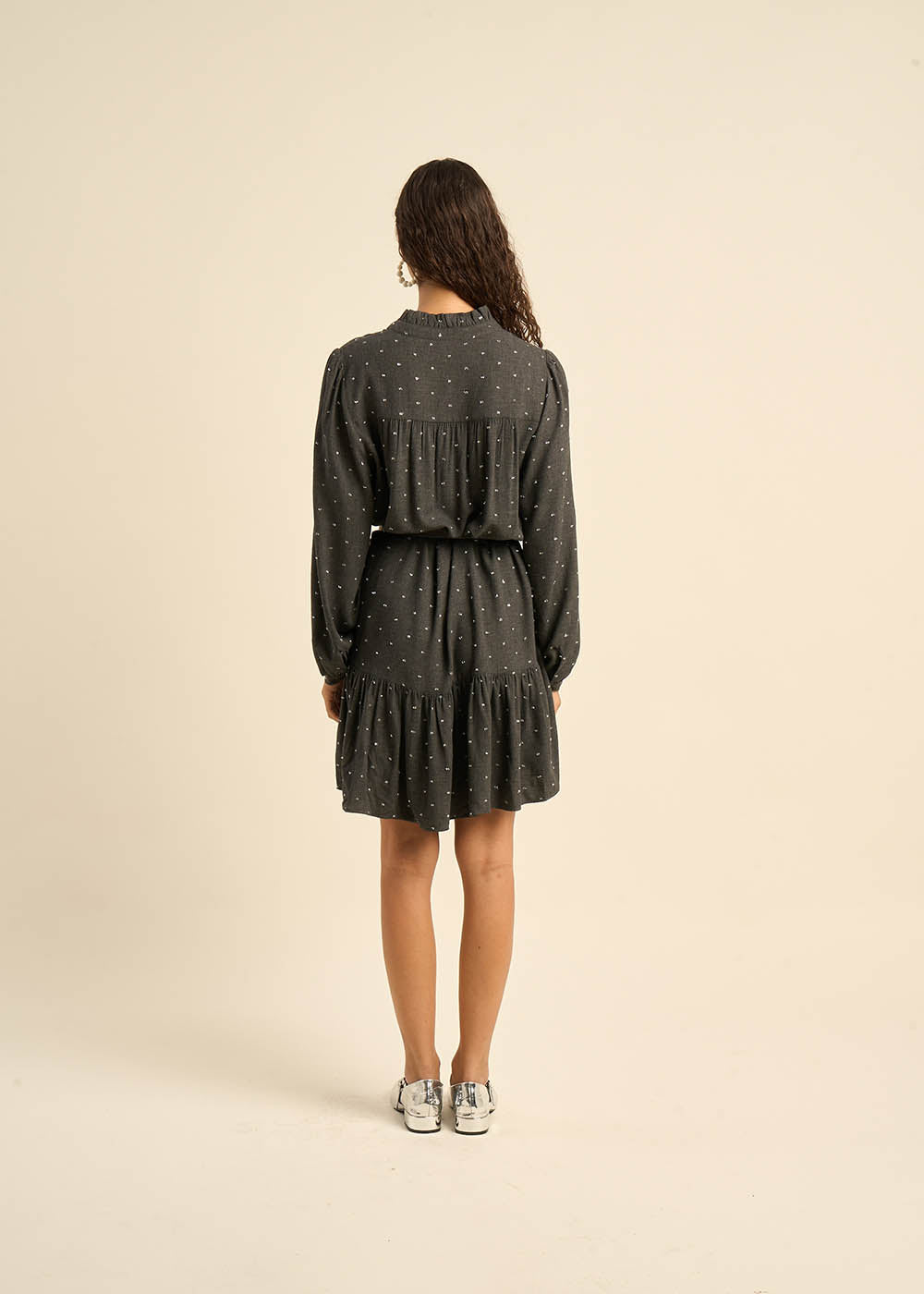 ROLYN Short button-down dress with long sleeves - 3 - Sud Express - Sud Express