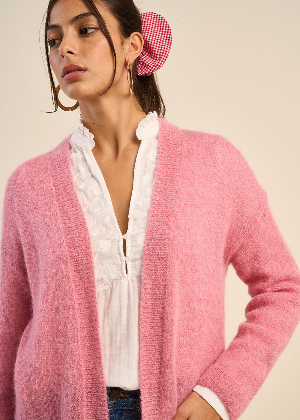 Mid-length open cardigan - Sud Express - 2 - Sud Express