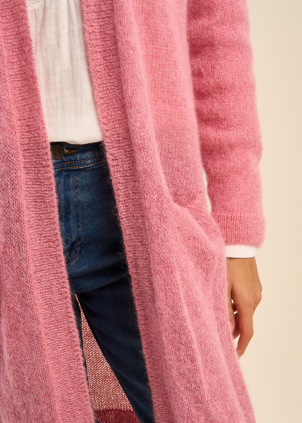 Mid-length open cardigan - Sud Express - 4 - Sud Express