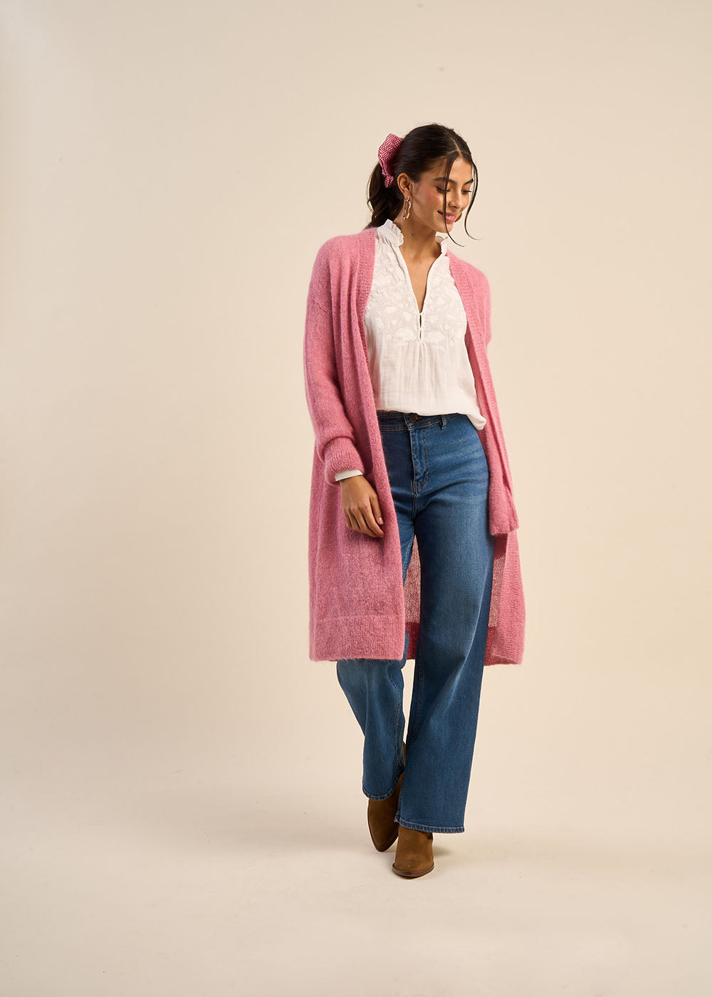 Mid-length open cardigan - Sud Express - 5 - Sud Express