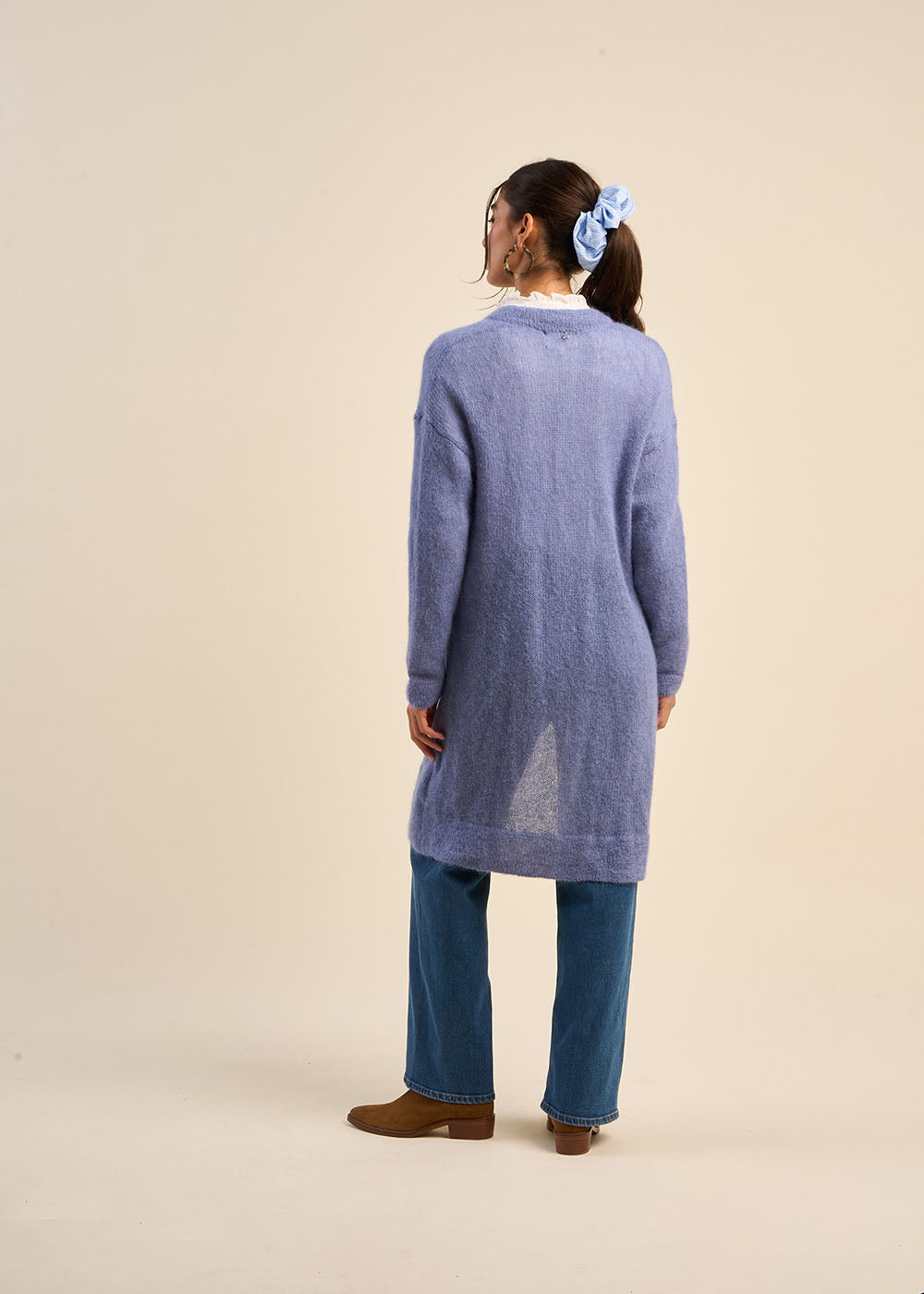 Mid-length open cardigan - Sud Express - 3 - Sud Express