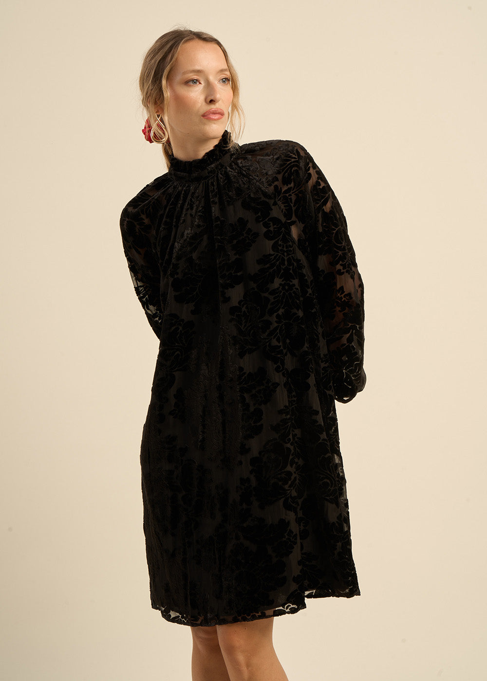 RATALA Short velvet dress - 1 - Sud Express - Sud Express