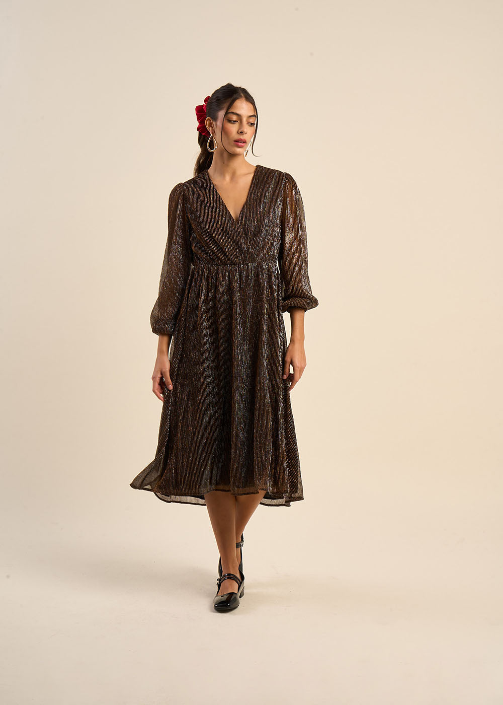 V-neck long dress - Sud Express - 5 - Sud Express