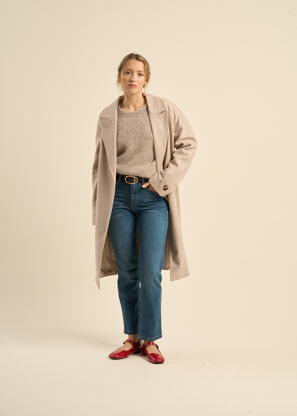 MIKOLA Long belted coat - 1 - Sud Express - Sud Express