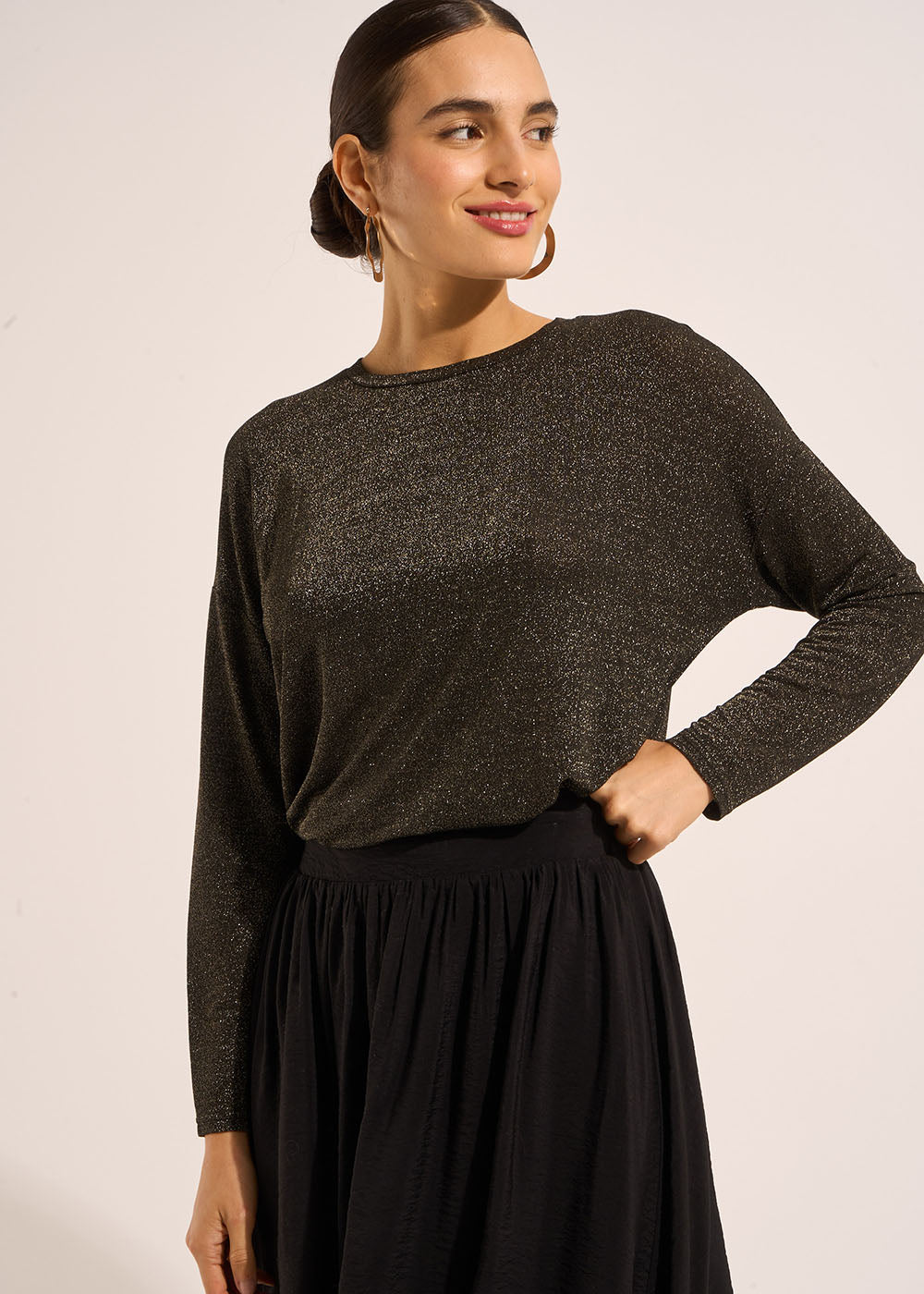Long-sleeve t-shirt with shiny details - Sud Express - 5 - Sud Express