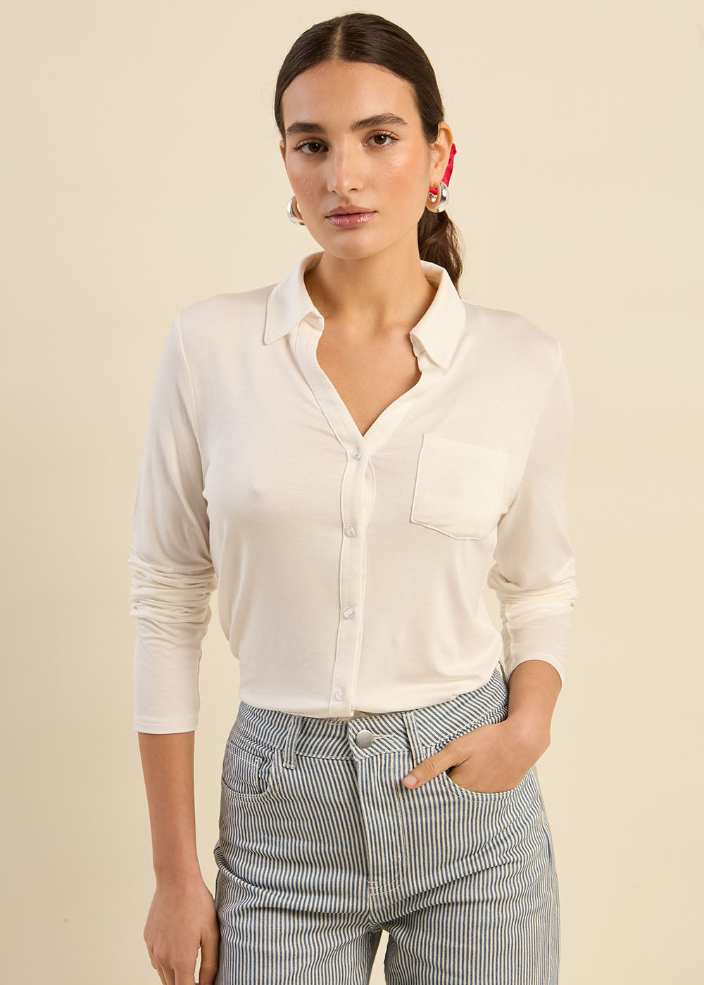 Long sleeve shirt collar t-shirt  - Sud Express - 5 - Sud Express