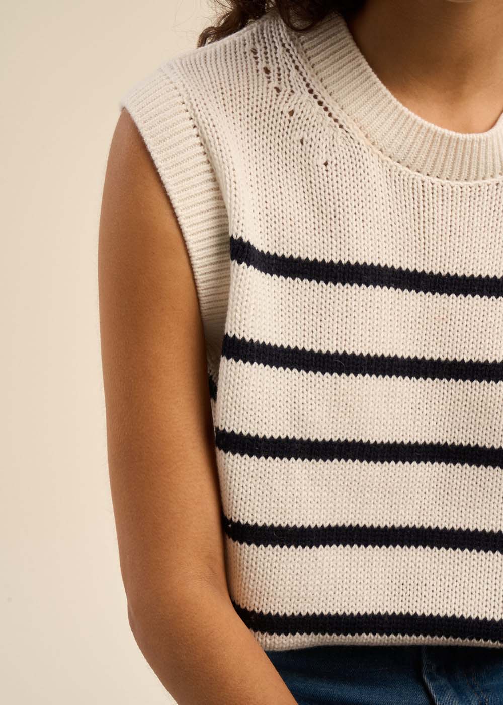 MAREY Striped sleeveless sweater - 2 - Sud Express - Sud Express