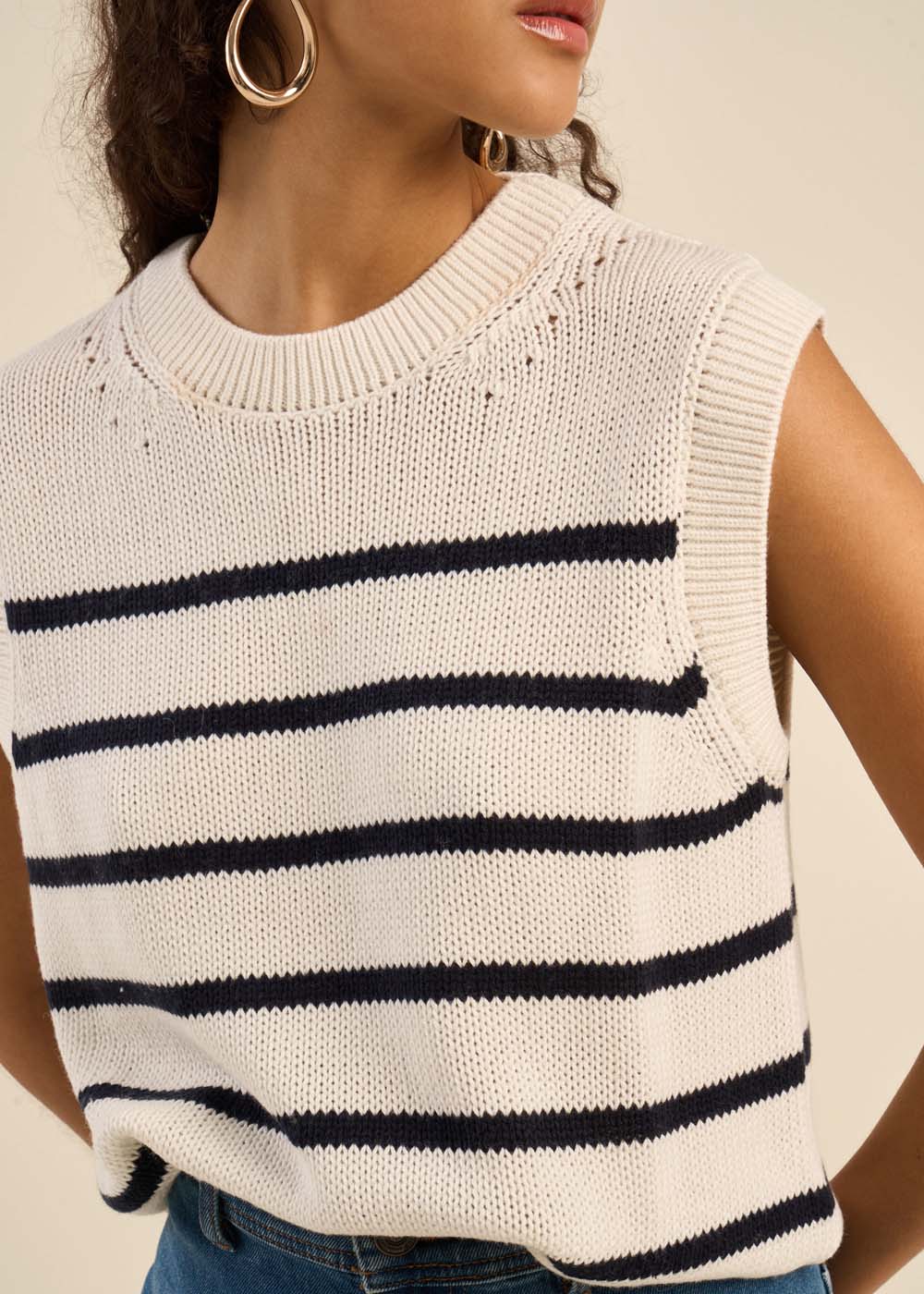 MAREY Striped sleeveless sweater - 4 - Sud Express - Sud Express