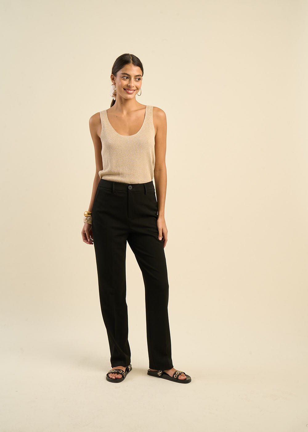 PEVA High-waisted suit pants - 2 - Sud Express - Sud Express