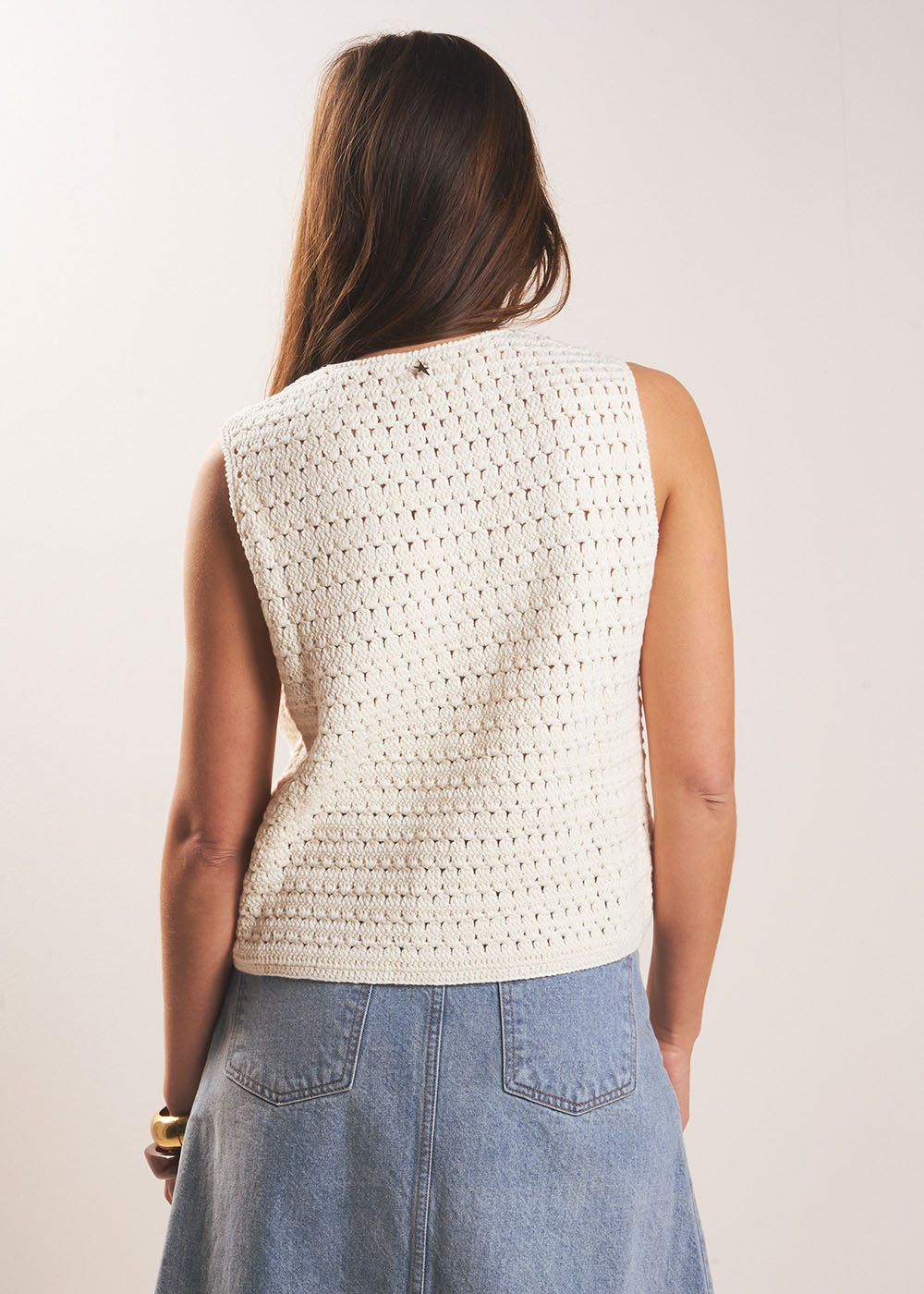 GALYA Cotton sleeveless waistcoat - 3 - Sud Express - Sud Express