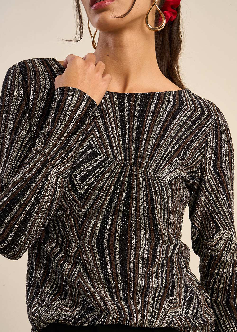 TASBY Elegant round-neck top - 2 - Sud Express - Sud Express